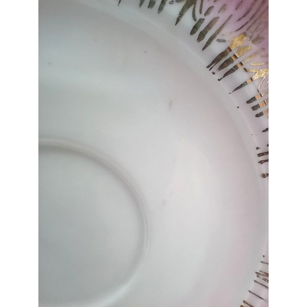 Eschenbach Bavaria Germany Vintage Saucer 5 Inch Pink and Gold Tea Cup Plate - Picture 5 of 12
